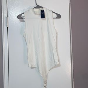 NWT white high neck sleeveless bodysuit from Abercrombie and Fitch‎